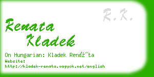 renata kladek business card